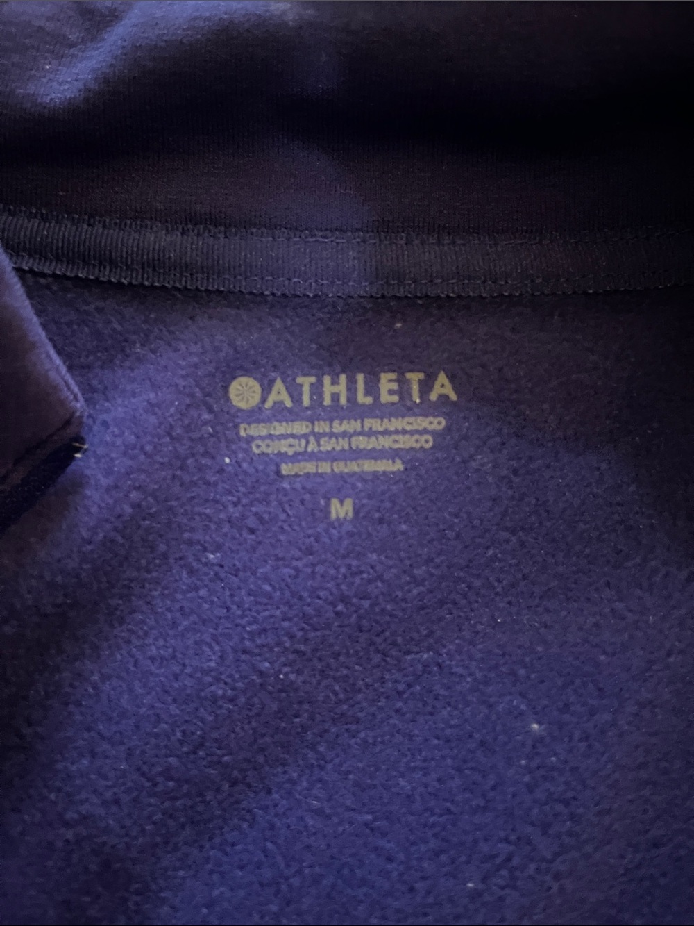 Athleta Purple Half-Zip Pullover Sweatshirt - Picture 2 of 6